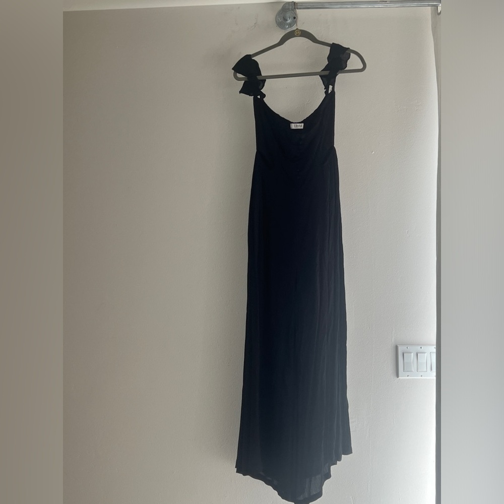 Black Romper Jumpsuit Wide Leg